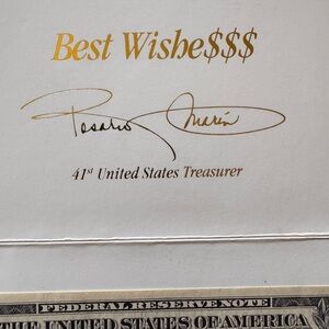 Signed Best Wishes Card with Currency